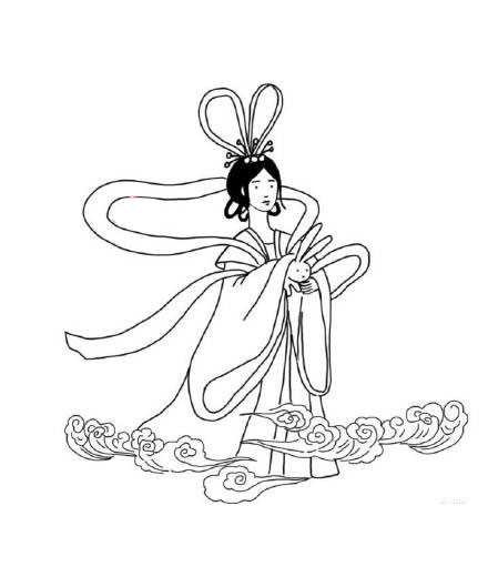 简单又漂亮的嫦娥简笔画教程