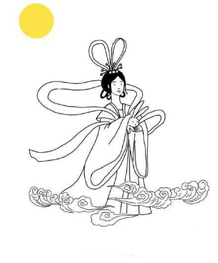 简单又漂亮的嫦娥简笔画教程