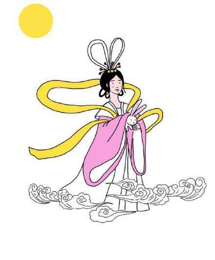 简单又漂亮的嫦娥简笔画教程