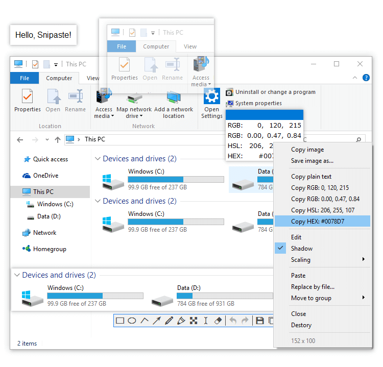 Snipaste v2.2.4 x86/x64 Beta官方版 截图 + 贴图