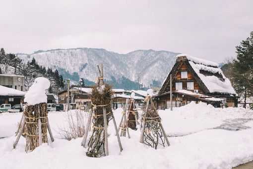 雪后的唯美村庄犹如银装素裹的童话世界 冬季乡村雪景图