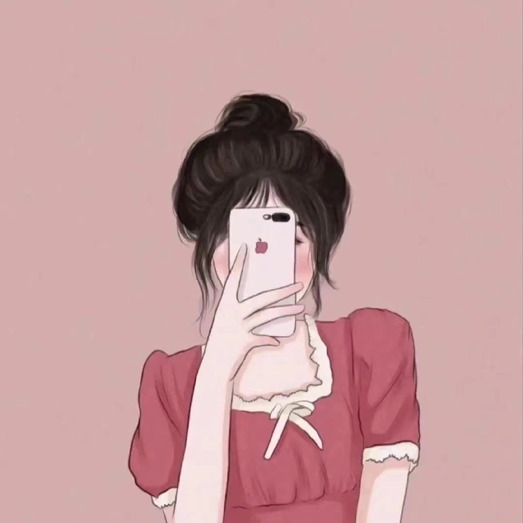 现代粉色简约女手绘头像一组,我猜你一定喜欢。