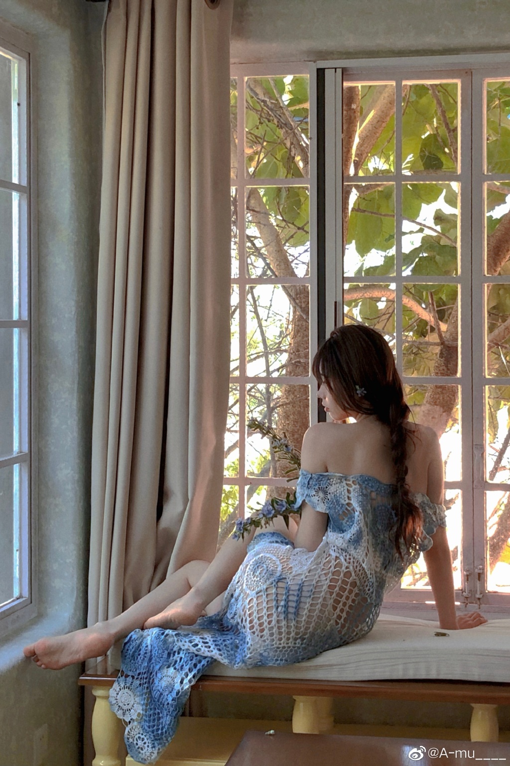 微博@A-mu_：少女私房写真