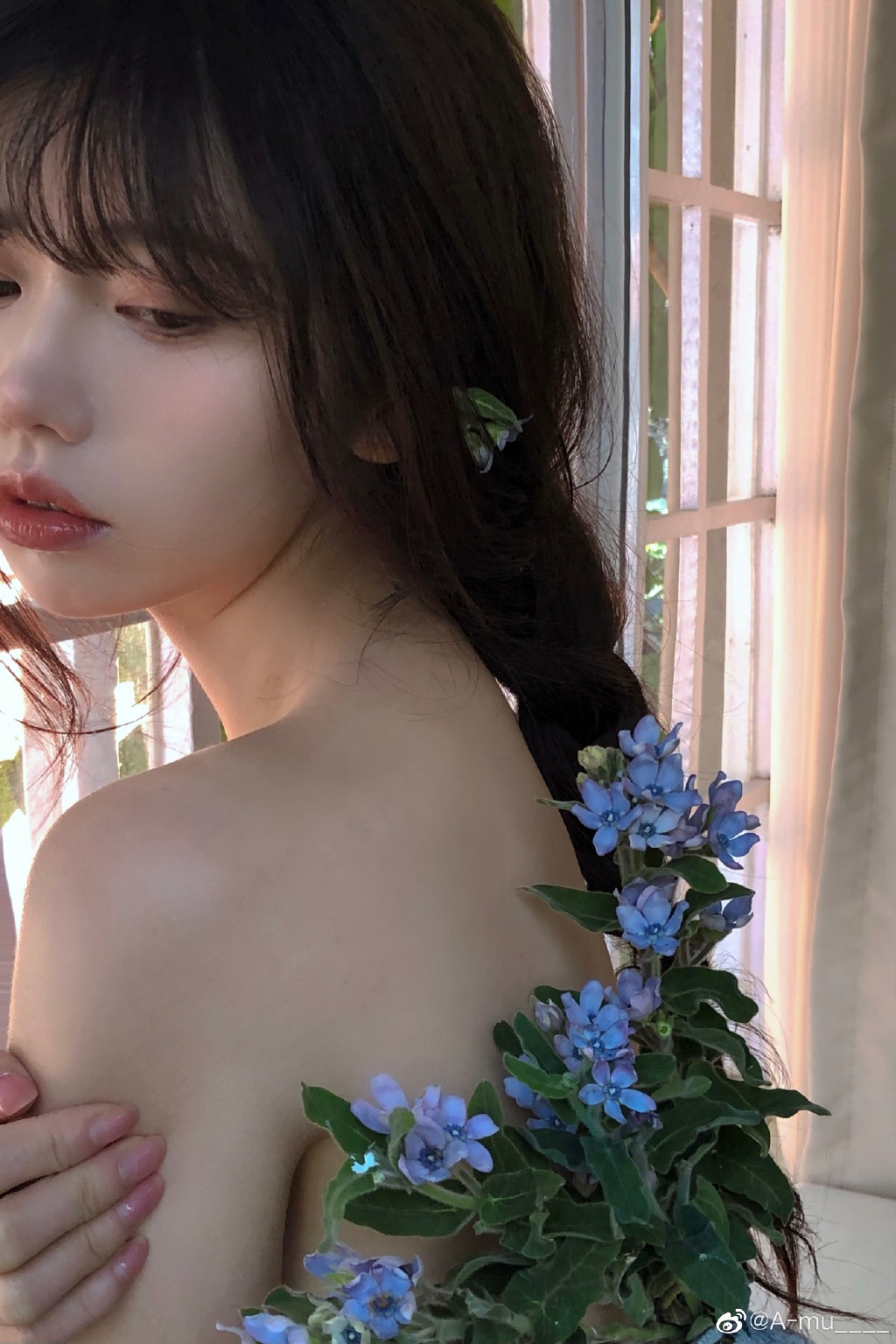 微博@A-mu_：少女私房写真