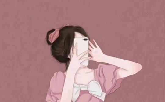 现代粉色简约女手绘头像一组，我猜你一定喜欢。