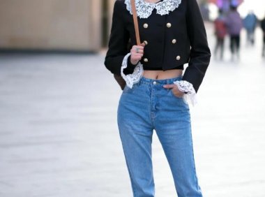 上衣不过腰、裤拖地,时髦洋气还显高